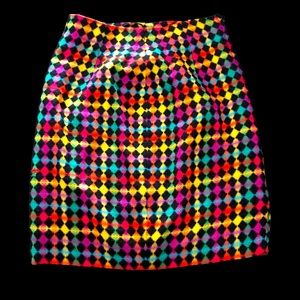 Rad Vintage Simon Chang print skirt. EUC